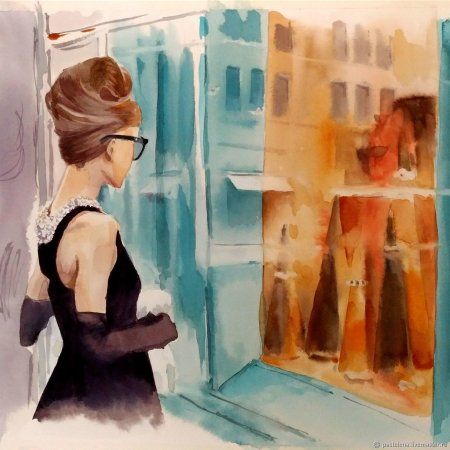 Audrey Hepburn завтрак у Тиффани арт