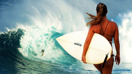 Фелисити Палмер серфингистка