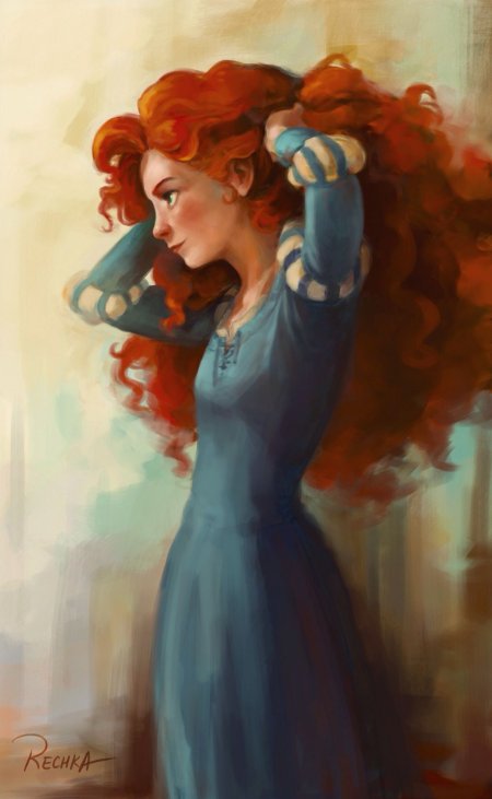 Арт Мерида Храбрая сердцем волосы
