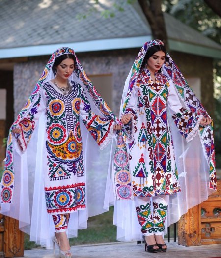 Национальная одежда Таджикистана чакан