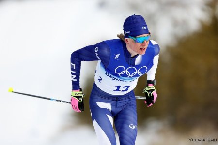 Финские лыжники на финише