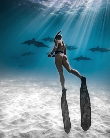 Девушка фридайвер