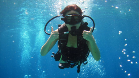 Дайвинг девушка