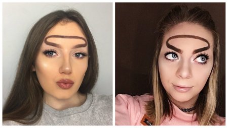 Брови соединяются