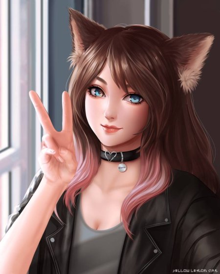 Девугка с кошачьиси ушами