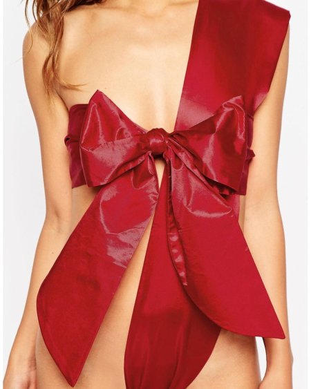 Белье с бантом