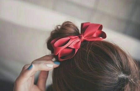 Бантики красные для волос