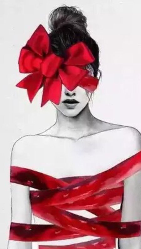 Стильная девушка рисунок