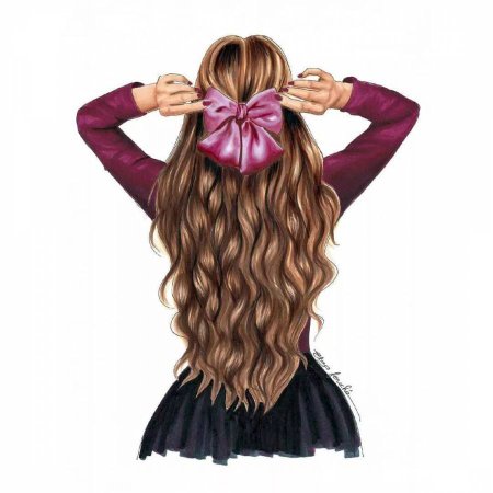 Красивые волосы мультяшные