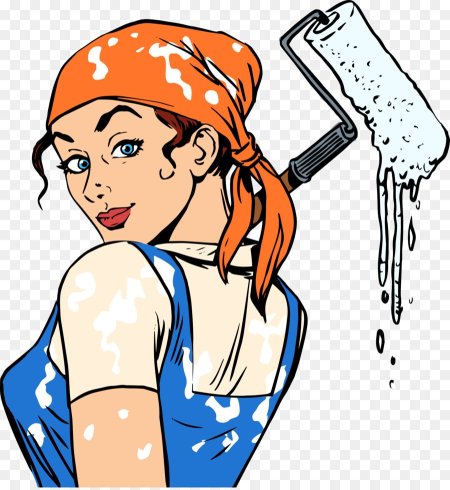 Женщина маляр штукатур