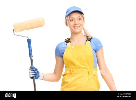 Девушка маляр