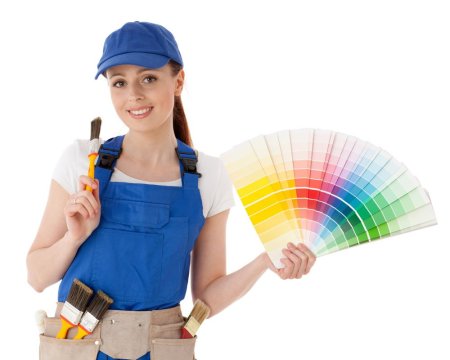 Девушка маляр