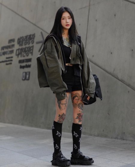 Уличный стиль Корея Грандж