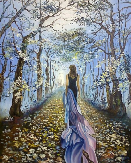 Девушка Весна живопись