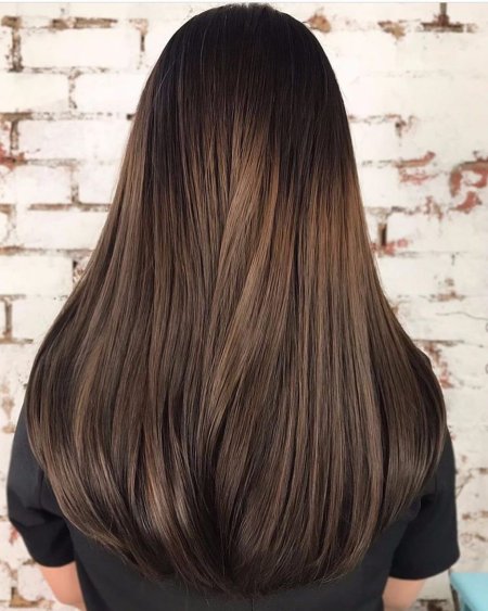 Каштановый балаяж