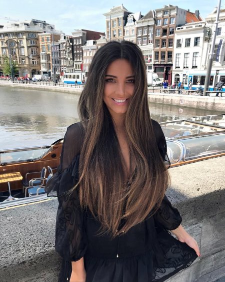 Омбре для брюнеток