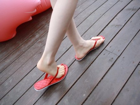 Балетки на ноге