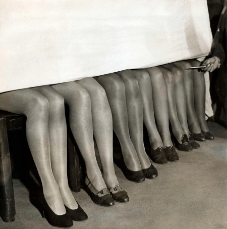 Винтажные чулки со швом