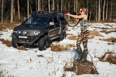 Мицубиси л200 на охоте