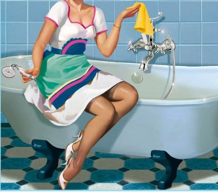 Пин ап уборщица