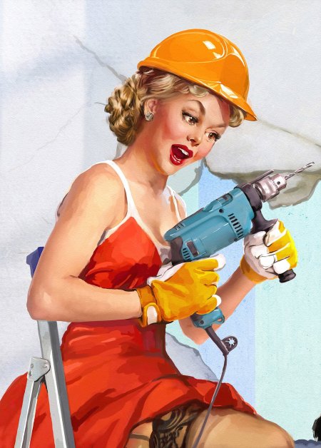 Девушка Строитель