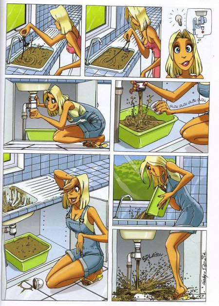 Девушка сантехник