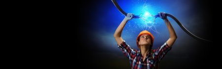 Девушка электричество