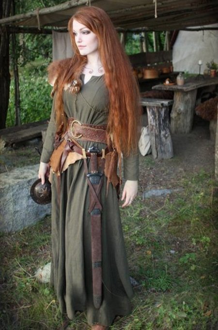 Одежда викингов кельтов женская Скандинавия