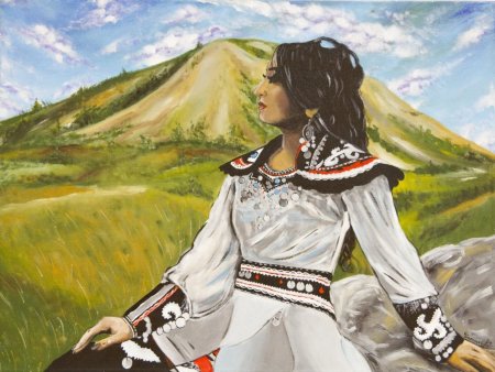 Башкирская девушка в национальном костюме