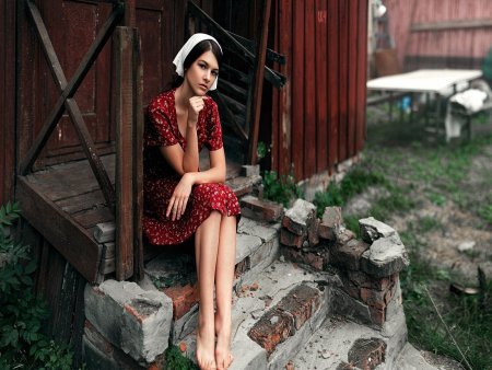 Анастасия Мытражик босиком