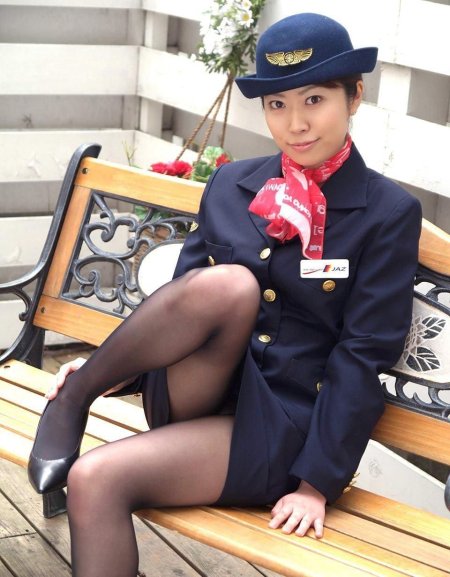 Азиатские стюардессы колготки