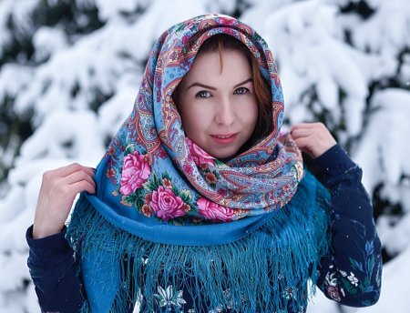 Сибирская красавица платок Павлопосадский