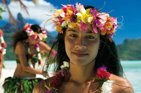 Французская Полинезия Таити девушки