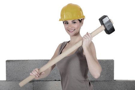 3d Строитель с кувалдой