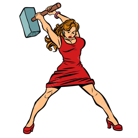 Женщина с молотом