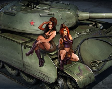 Девушки танкистки танки World of Tanks