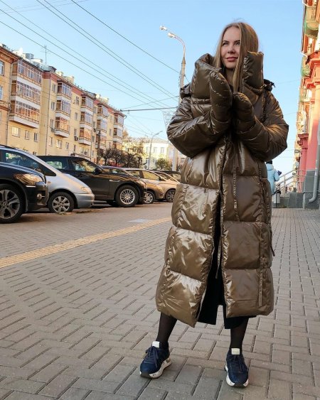 Длинный пуховик