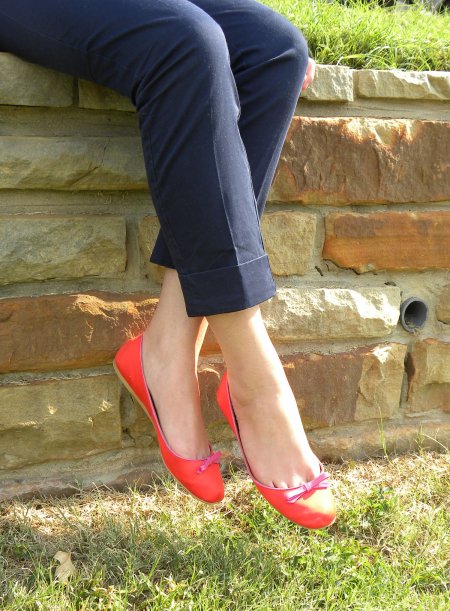 Ноги в балетках