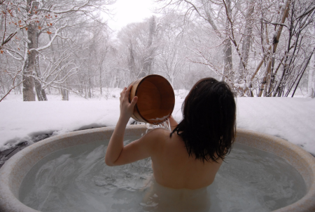 Купание в снегу