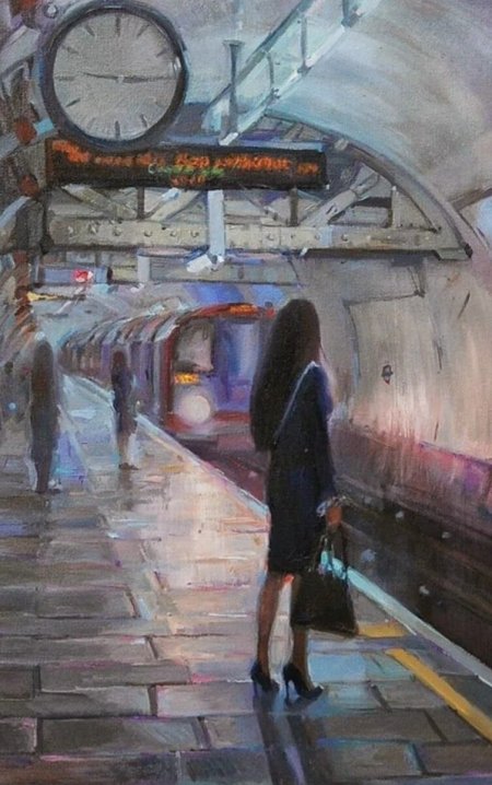 На перроне живопись