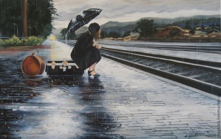Уходящий поезд живопись Стив Хэнкс
