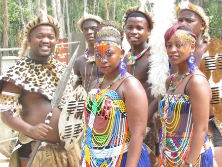 Племя зулусов в Африке