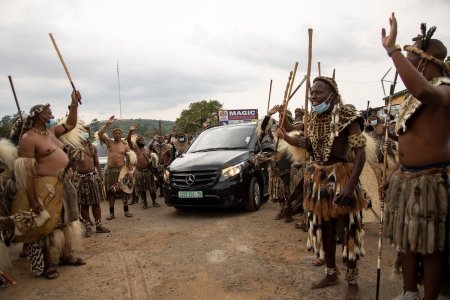 Племя зулусов в Африке