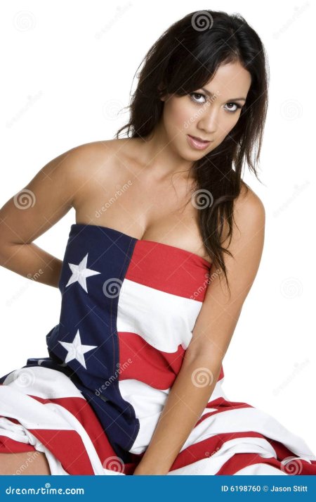 Девушка в флаге триков