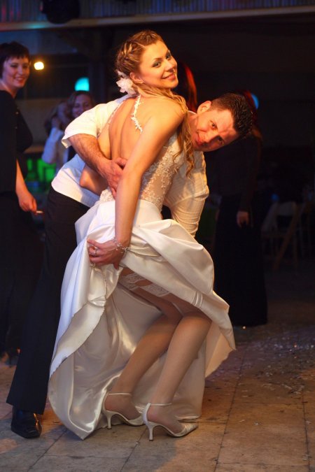 Под платьем на корпоративе