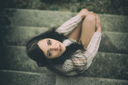 Необычный ракурс девушка