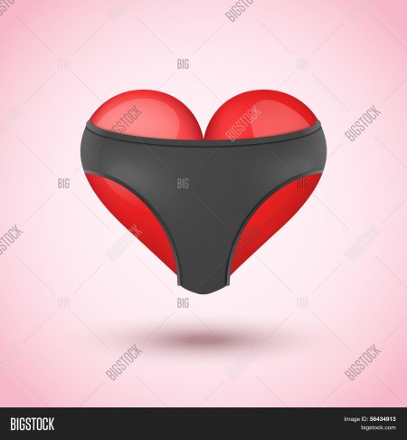 Попка в виде сердца