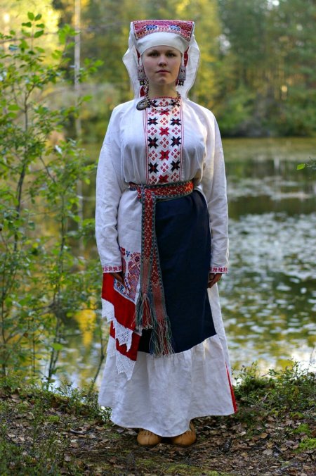 Национальный костюм вепсы, Ижоры, водь