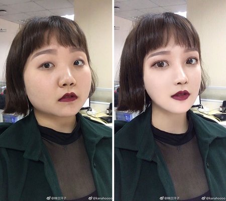 Корейцы до и после макияжа