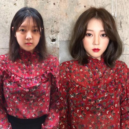 Кореянки до и после макияжа